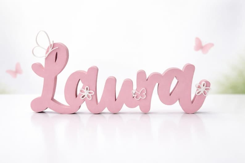 Custom 3D Printed Name Sign, PLA Family Decor, Personalized Home Plaque